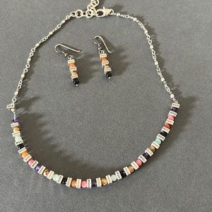 Brighton colorful necklace and earrings set
